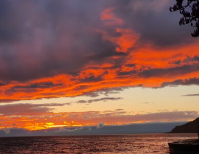 Ciel de feu sur Vevey